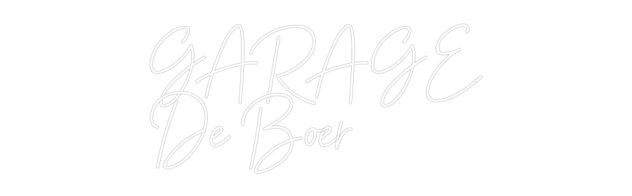 NEONSIGN: GARAGE
De Boer