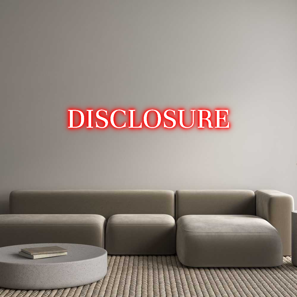 NEON-ART: DISCLOSURE