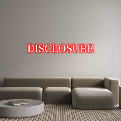 NEON-ART: DISCLOSURE