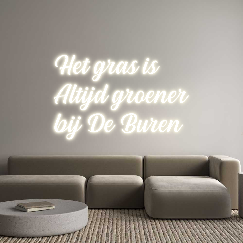 NEONSIGN: Het gras is 
...